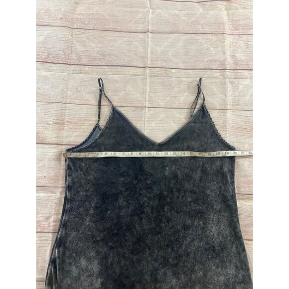 Cloth & Stone Women's Grey Crushed Velvet Slip Dress - Large - Picture 6 of 13